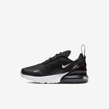 Nike Air Max 270 - Fiatalabb Gyerek Utcai Cipő - Fekete/Sötét Szürke/Fehér